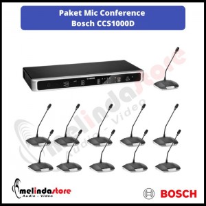 Paket Mic Conference System Kabel Bosch CCS1000D | 11 Mic | 1 Chairman 10 Delegate